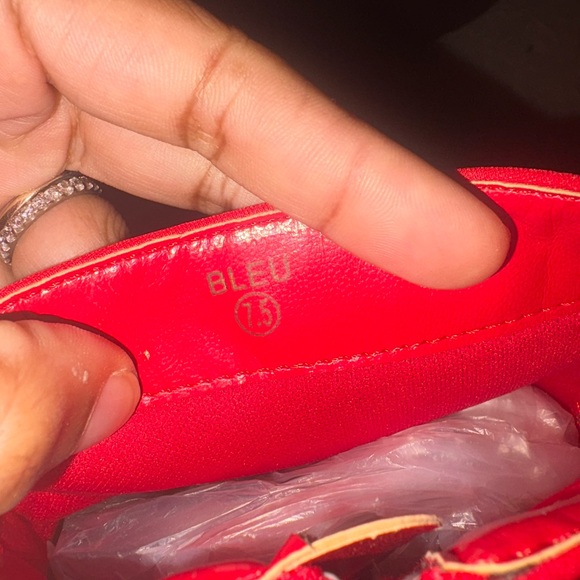 Red Peek Toe Women’s Heel Bootie! Size 7.5 great condition! - Picture 11 of 12